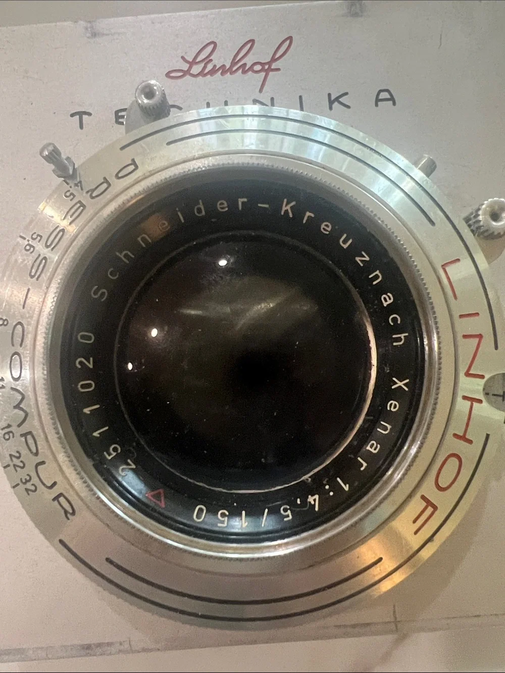 Schneider Silver Large-Format Lens on Linhof Technika Board